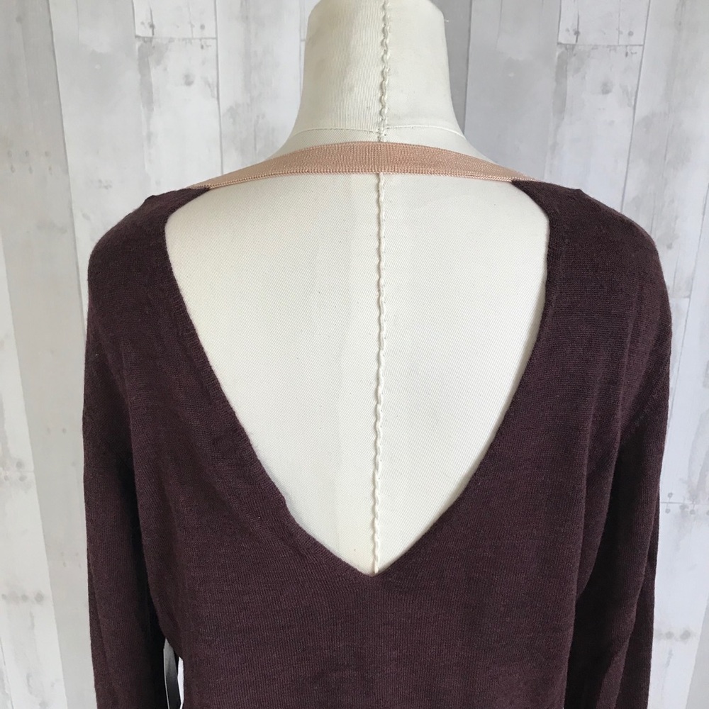 Opening Ceremony maroon cutout sweater small NWT - Picture 10 of 12